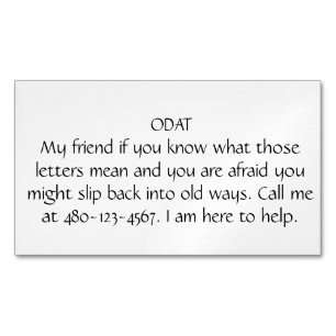 CARTE DE VISITE MAGNÉTIQUE ODAT