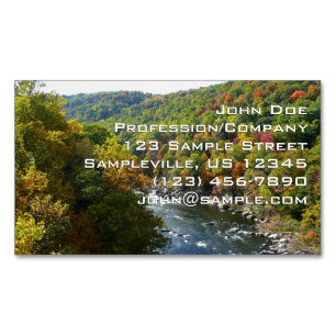 Carte De Visite Magnétique Ohiopyle River à l'automne II Pennsylvanie Automne