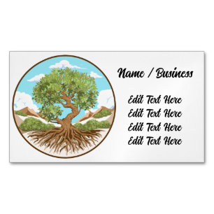 Carte De Visite Magnétique Olive tree Symbole de paix dans la Palestine libre
