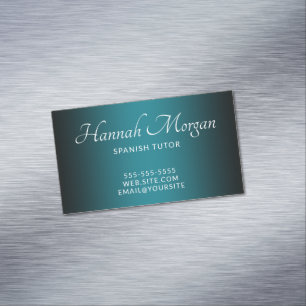 Carte De Visite Magnétique Ombre noire et Turquoise