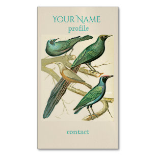 Carte De Visite Magnétique Ornithologie vintage