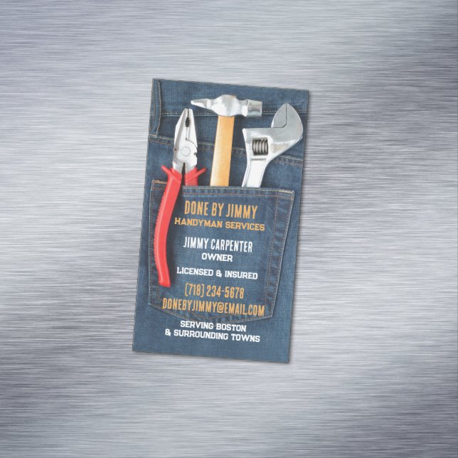 Carte De Visite Magnétique Outils Handyman (In Situ)
