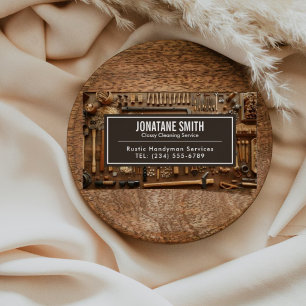 Carte De Visite Magnétique Outils rustiques Carpenter Handyman Woodworker