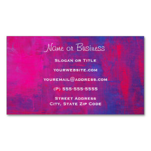 Carte De Visite Magnétique Painting Magenta and Blue Abstract