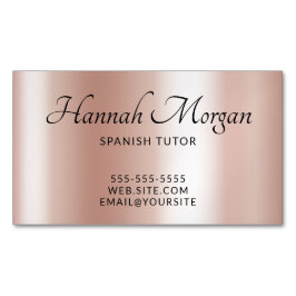 Carte De Visite Magnétique Pale Rose Gold Elegant Ombre