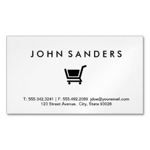 Carte De Visite Magnétique Panier / Commerce électronique