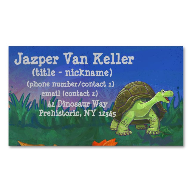 Carte De Visite Magnétique Papier à lettres Tortoise (devant)