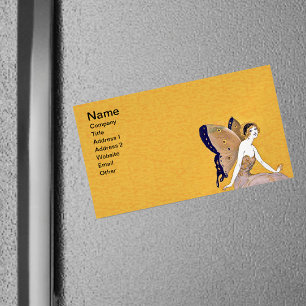 Carte De Visite Magnétique Papillon vintage ailes Fée Fae Cheveux blond