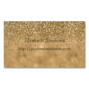Carte De Visite Magnétique Parties scintillant Gold Glitz