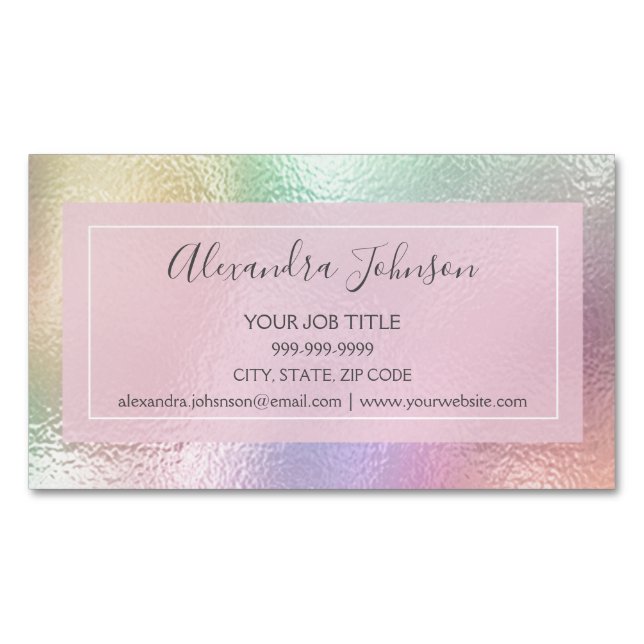 Carte De Visite Magnétique Pastel Iriascendance Foil (devant)