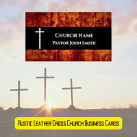 Pasteur de l'église RUSTIC Leather Christian