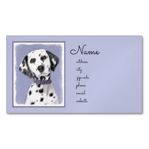 Carte De Visite Magnétique Peinture Dalmatienne - Cute Original Chien Art