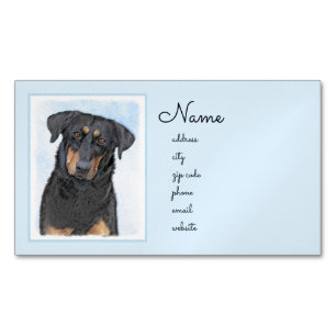 Carte De Visite Magnétique Peinture de Beauceron - Cute Original Chien Art