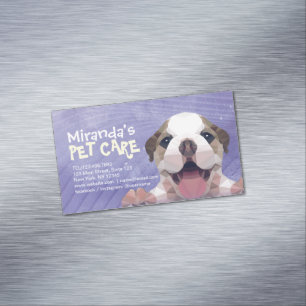 Carte De Visite Magnétique Petit Pog Chien Soins pour animaux de compagnie Gr