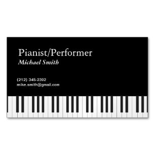Carte De Visite Magnétique Pianiste