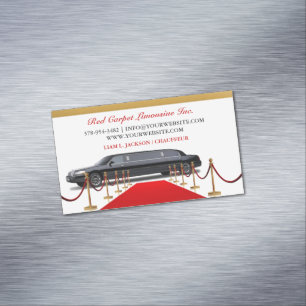 Carte De Visite Magnétique Pilote de limousine noire