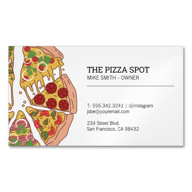 Carte De Visite Magnétique Pizza Shop (devant)
