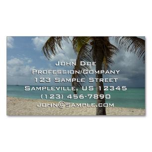 Carte De Visite Magnétique Plage d'Aruba I Belle Scène Nature