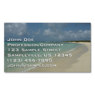 Carte De Visite Magnétique Plage d'Aruba II Magnifique paysage naturel