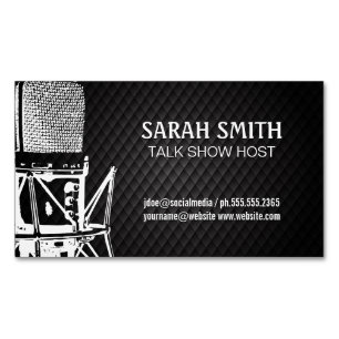 Carte De Visite Magnétique Podcast   Microphone