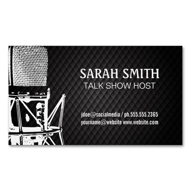 Carte De Visite Magnétique Podcast | Microphone (devant)