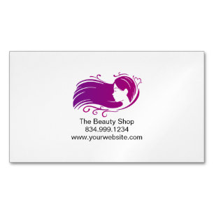 Carte de visite magnétique pour salon de beauté pe
