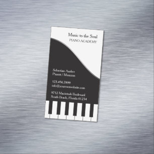 Carte De Visite Magnétique Professeur de piano
