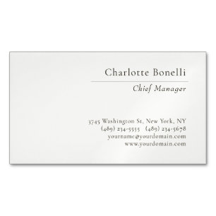 Carte De Visite Magnétique Professionnel Minimaliste Moderne Couleur Beige