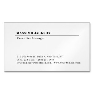Carte De Visite Magnétique Professionnel minimaliste moderne simple