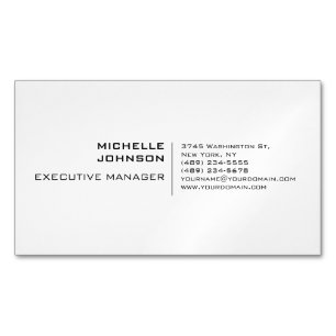 Carte De Visite Magnétique Professionnel moderne minimaliste Plain