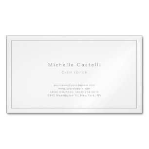 Carte De Visite Magnétique Professionnel Unique Classique Noir Blanc