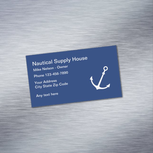 Carte De Visite Magnétique Profil nautique d'affaires (In Situ)