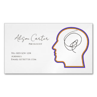 Carte De Visite Magnétique psycology editable business card