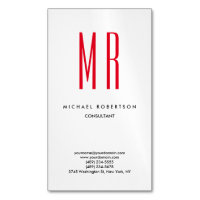 Qualité Rouge Blanc Monogramme Élégant Unique