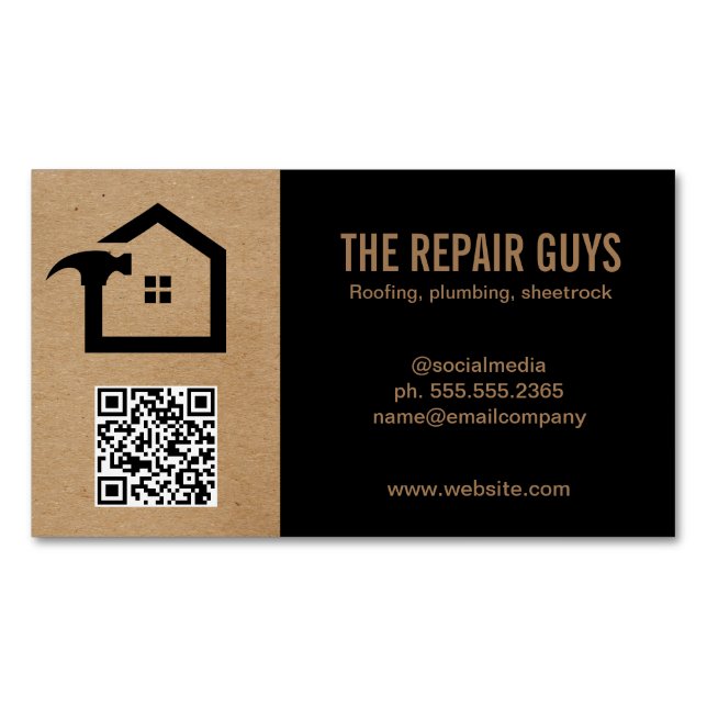 Carte De Visite Magnétique Réparation à domicile | Handyman | Construction |  (devant)