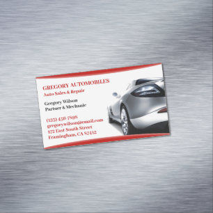 Carte De Visite Magnétique Réparation Auto Voiture