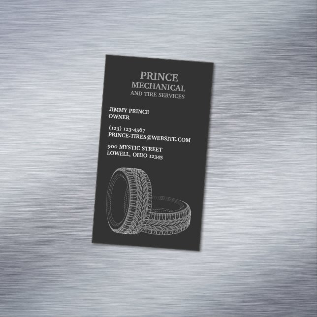 Carte De Visite Magnétique Réparation automatique des pneus (In Situ)