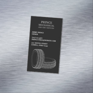Carte De Visite Magnétique Réparation de pneus automobiles