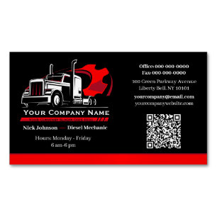 Carte De Visite Magnétique Réparation d'entreprise professionnelle de camionn