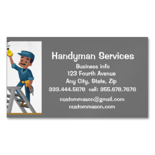 Carte De Visite Magnétique Réparation des services Handyman personnalisés 