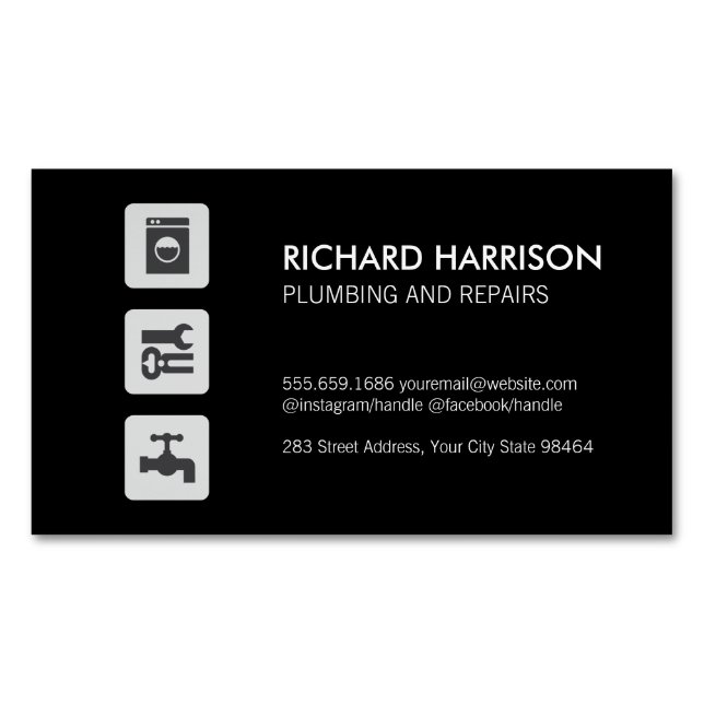 Carte De Visite Magnétique Réparations Handyman (devant)