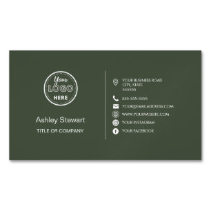 Carte De Visite Magnétique Réseau social professionnel Logo Moderne tendance 