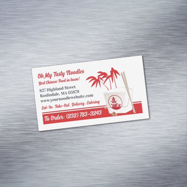 Carte De Visite Magnétique Restaurant asiatique (In Situ)