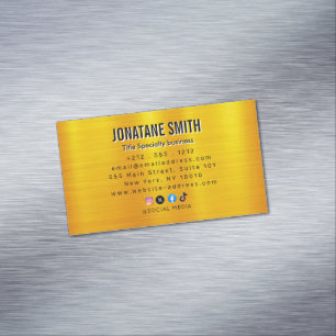Carte De Visite Magnétique Revêtement métallique professionnel