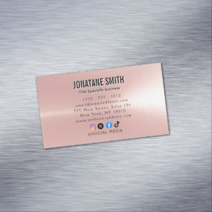 Carte De Visite Magnétique Revêtement métallique professionnel