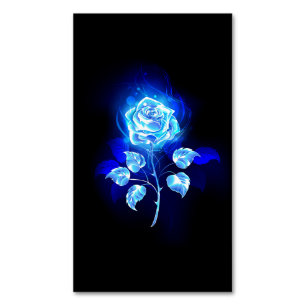 Carte De Visite Magnétique Rose bleu brûlant