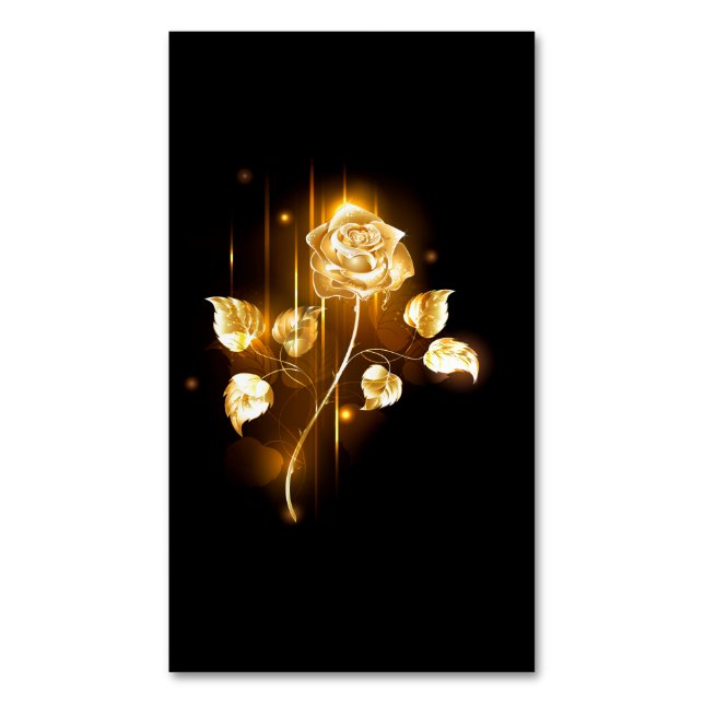 Carte De Visite Magnétique Rose d'or ( rose d'or ) (devant Vertical)