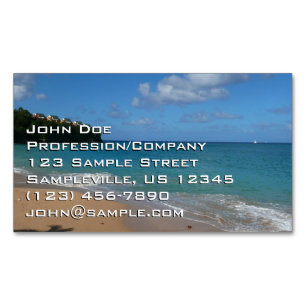 Carte De Visite Magnétique Saint Lucia Beach Paysage tropical