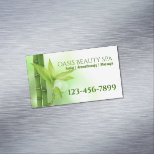 Carte De Visite Magnétique Salon Zen SPA Aromathérapie Massage Thérapiste