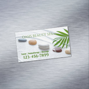 Carte De Visite Magnétique Salon Zen SPA Aromathérapie Massage Thérapiste